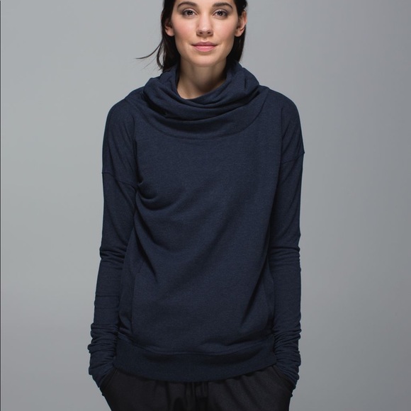 lululemon athletica Jackets & Blazers - Lululemon Heather Blue Stress Less Pullover